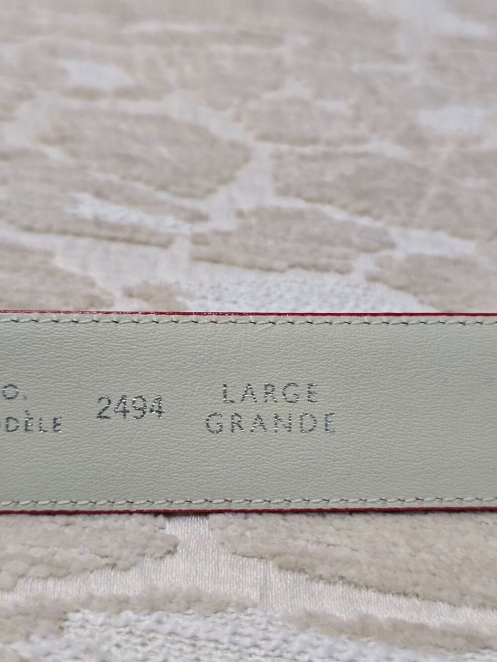 Liz Claiborne Womens L Red Leather Belt Gold and Silver Tone Buckle 1991 - Picture 7 of 11